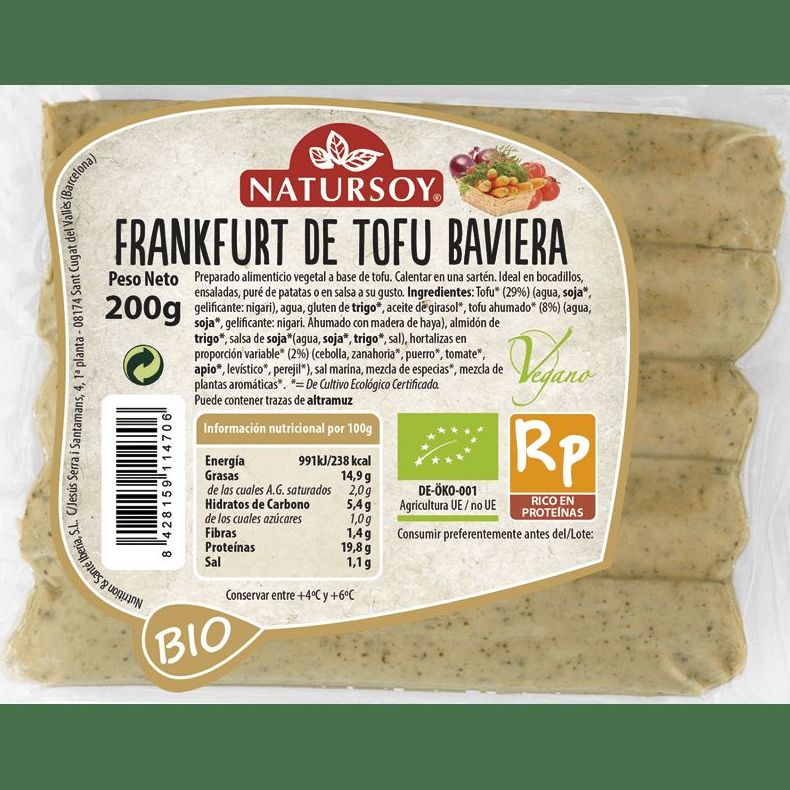 Frankfurt baviera NATURSOY 200gr: Productos de Bionatura Frankfurt baviera NATURSOY 200gr: Productos de Bionatura