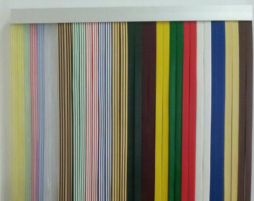 cortina de cintas bicolor