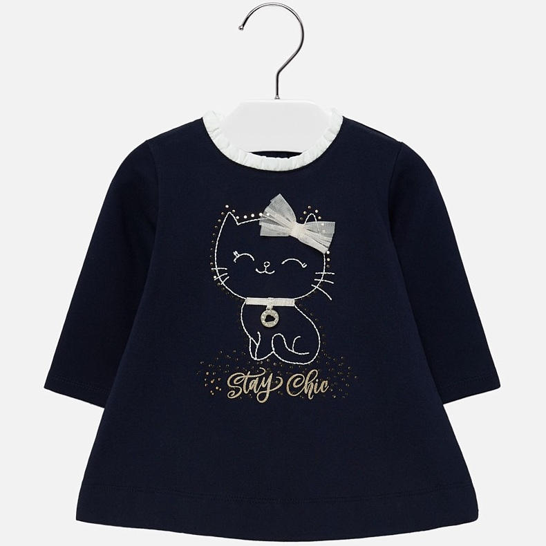 Vestido punto gatita niña Vestido punto gatita niña