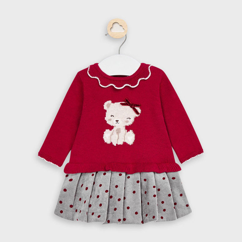 Vestido tricot falda lunares Vestido tricot falda lunares