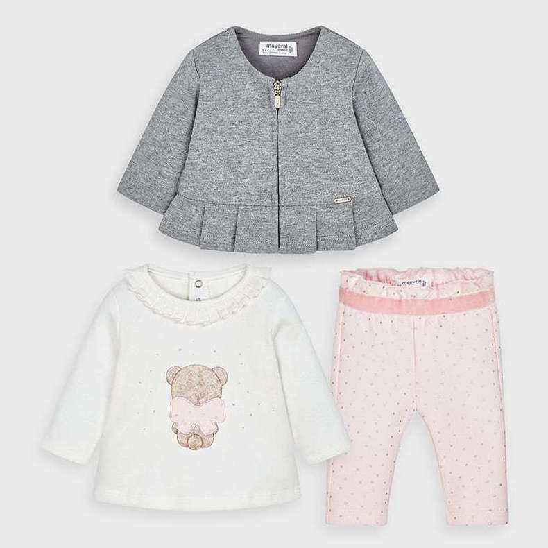 Conjunto 3 piezas bebé niña Conjunto 3 piezas bebé niña