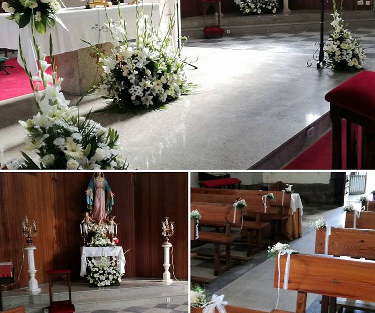 Flores para decoración de iglesias