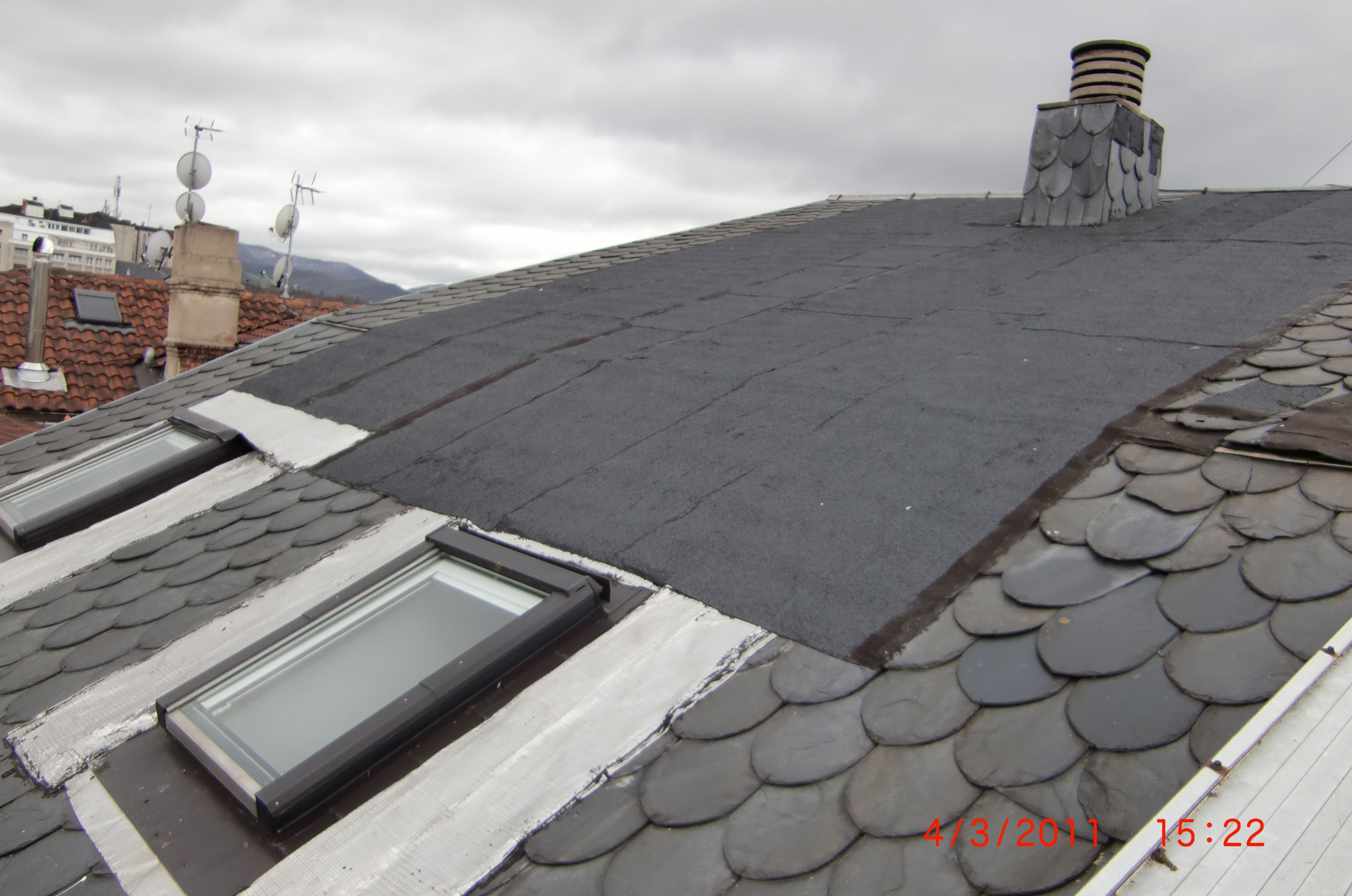 Rehabilitación de tejado en la calle Dato, 19 Vitoria-Gasteiz