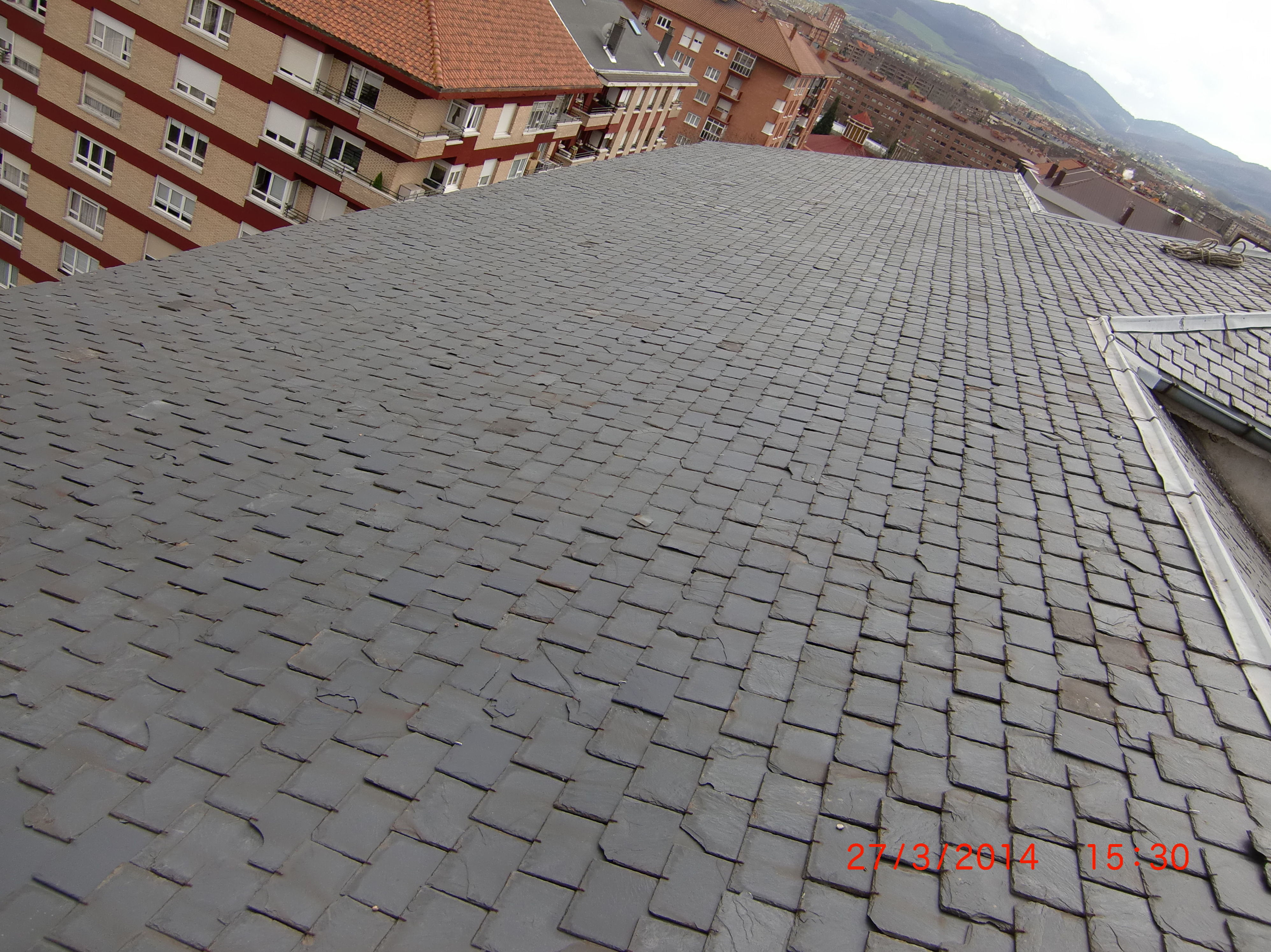 Rehabilitación de tejado en la calle Chile, 6 Vitoria-Gasteiz antes de la obra