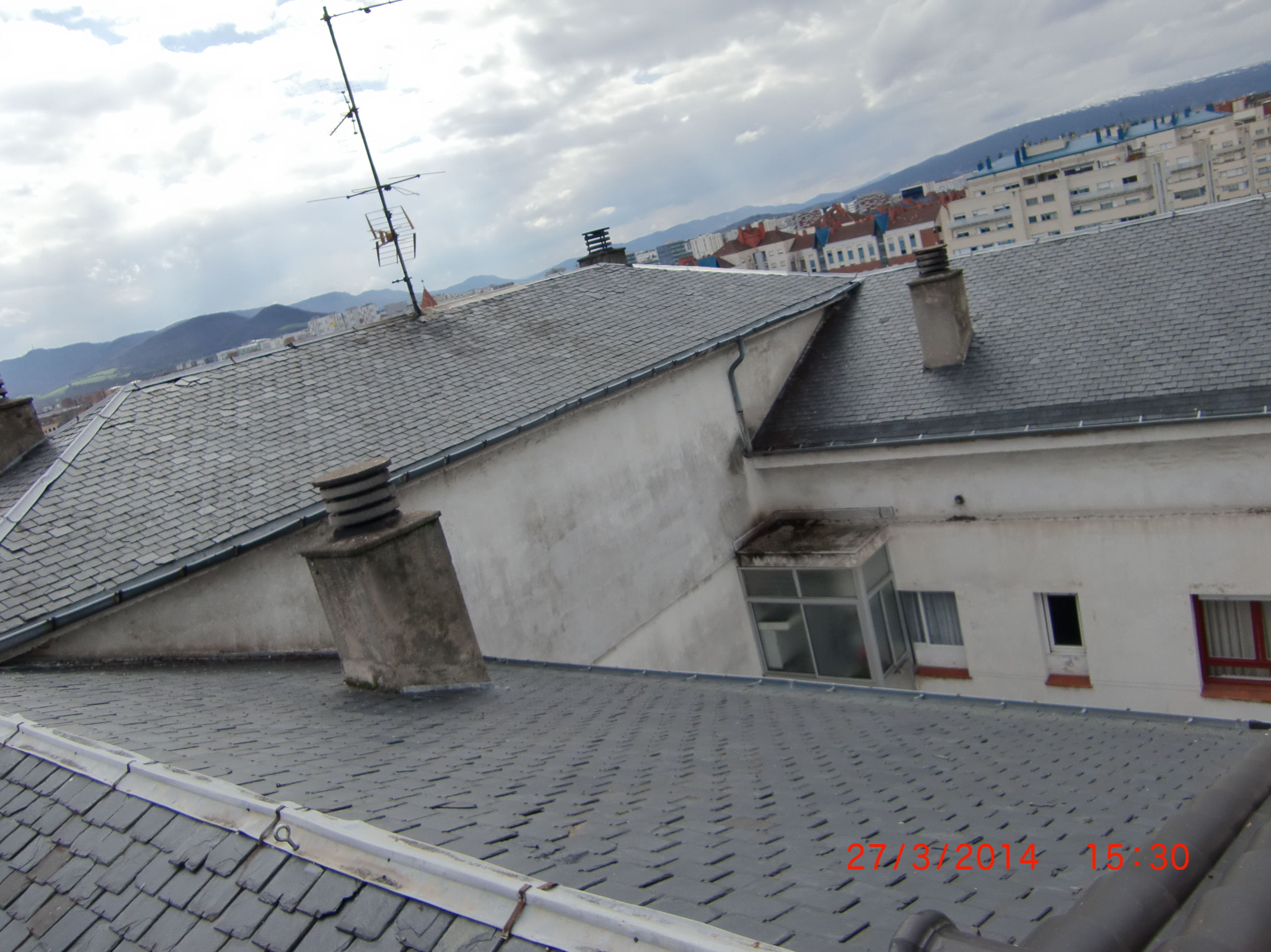 Rehabilitación de tejado en la calle Chile, 6 Vitoria-Gasteiz antes de la obra