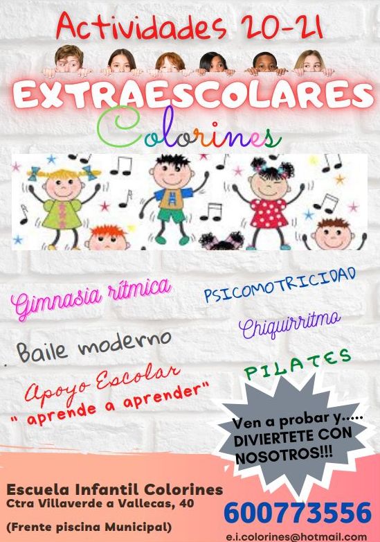 Actividades extraescolares: Servicios de Escuela Infantil Colorines Actividades extraescolares: Servicios de Escuela Infantil Colorines