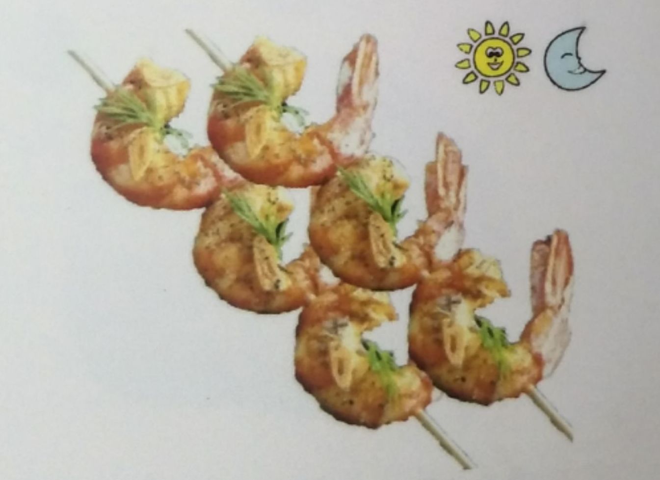 Pincho de langostino: Carta de Sushi Time Buffet Libre Pincho de langostino: Carta de Sushi Time Buffet Libre