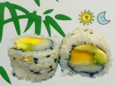 Pez mantequilla, mango y aguacate Pez mantequilla, mango y aguacate