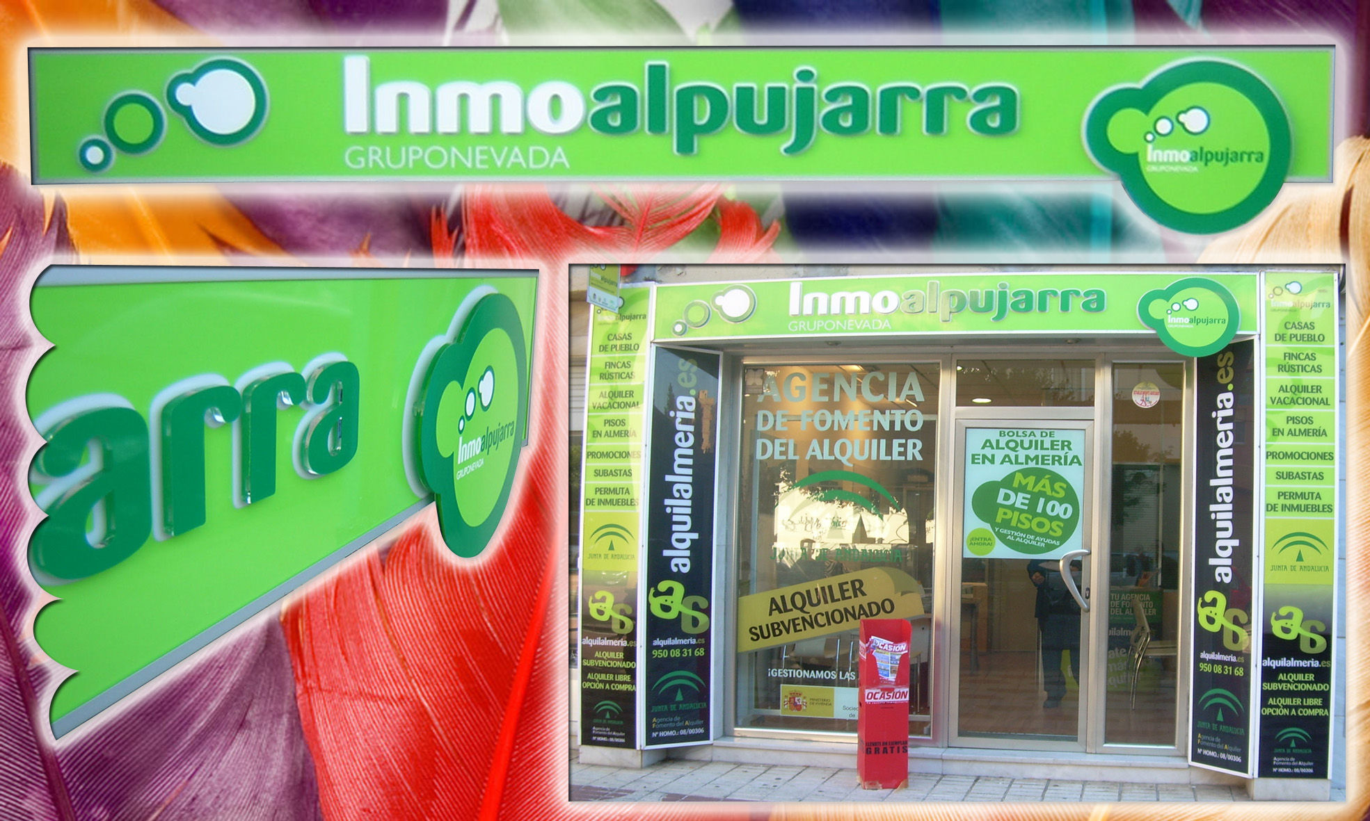 Rótulo luminoso con letras corpóreas en Metacrilatio Rótulo luminoso con letras corpóreas en Metacrilatio
