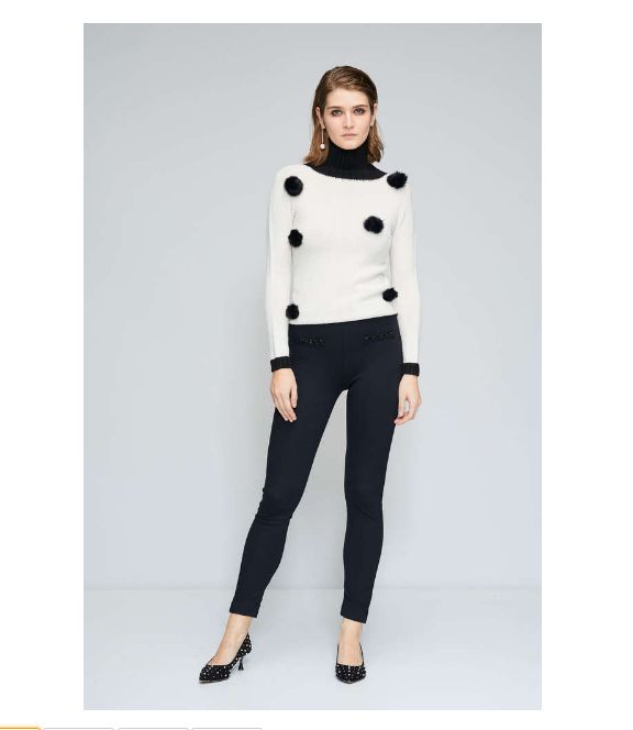Lolitas pantalón legging negro con pedrería Lolitas pantalón legging negro con pedrería