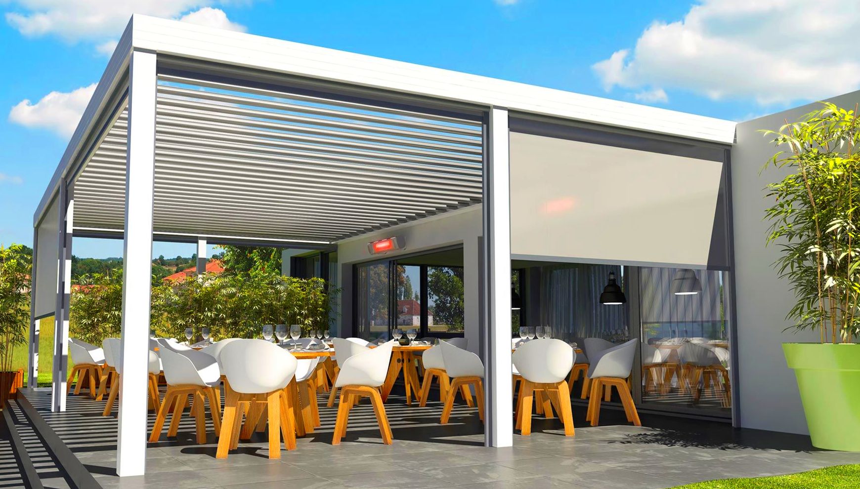 Pérgola de lama bioclimática: Productos de Doble-A Pérgola de lama bioclimática: Productos de Doble-A