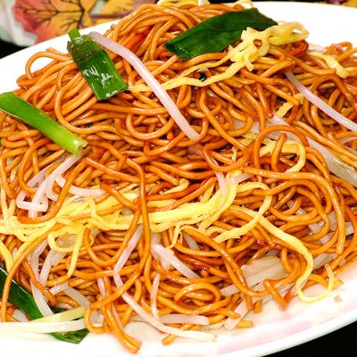 Fideos de arroz tres delicias Fideos de arroz tres delicias
