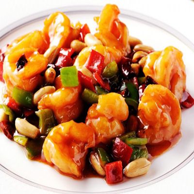 Gambas con salsa picante Gambas con salsa picante