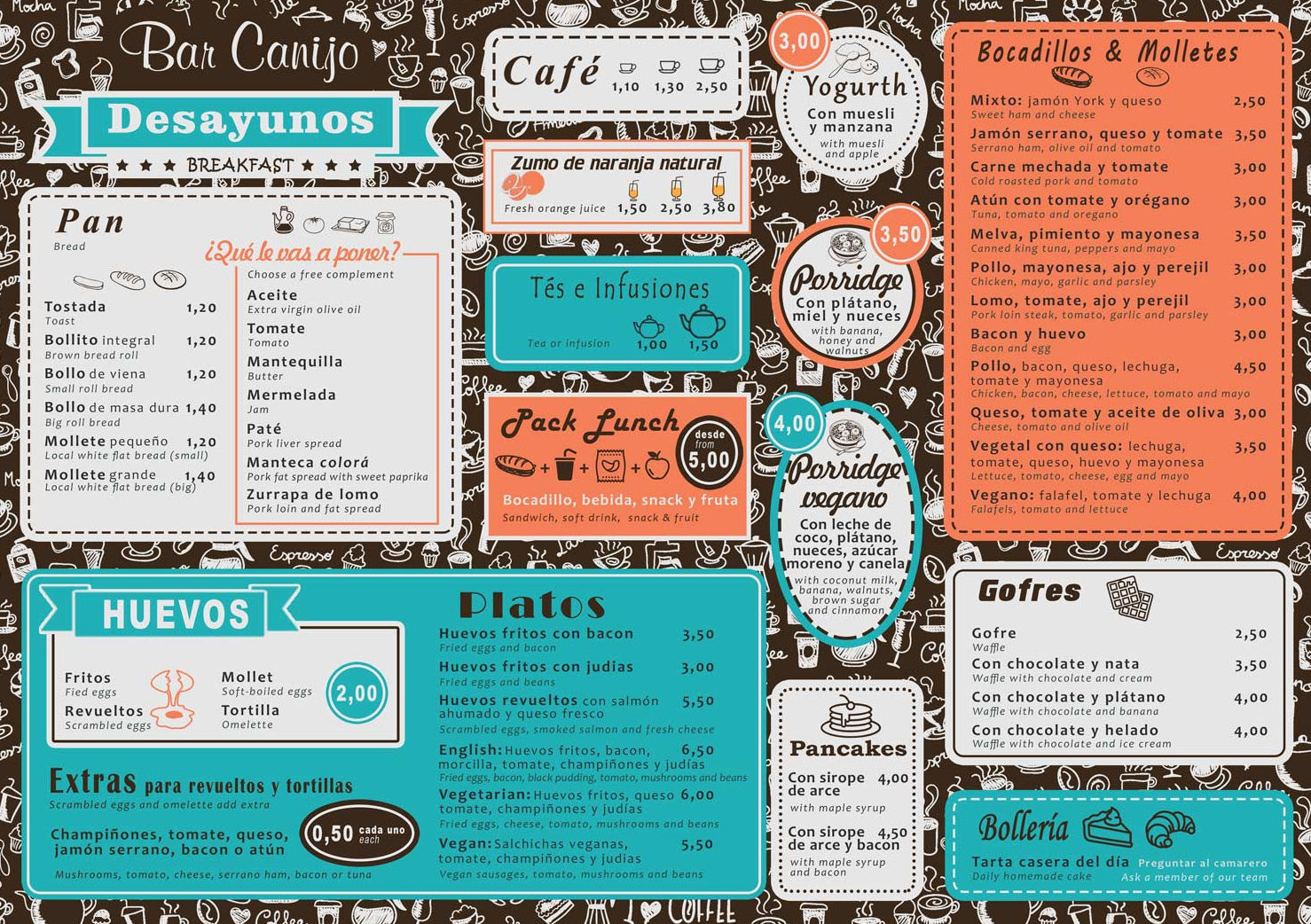 CARTA DESAYUNOS CARTA DESAYUNOS