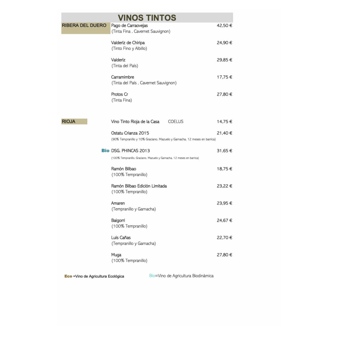Carta de vinos: Carta y Menús de Restaurante La Marquesita Carta de vinos: Carta y Menús de Restaurante La Marquesita