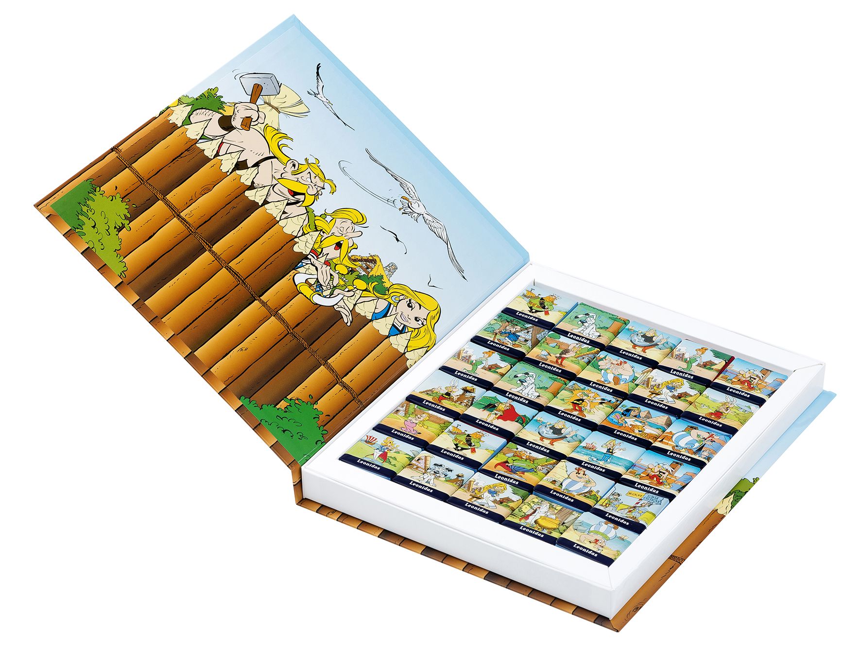 BD Asterix - Surtido de 30 napolitanos y leches de Asterix negro BD Asterix - Surtido de 30 napolitanos y leches de Asterix negro