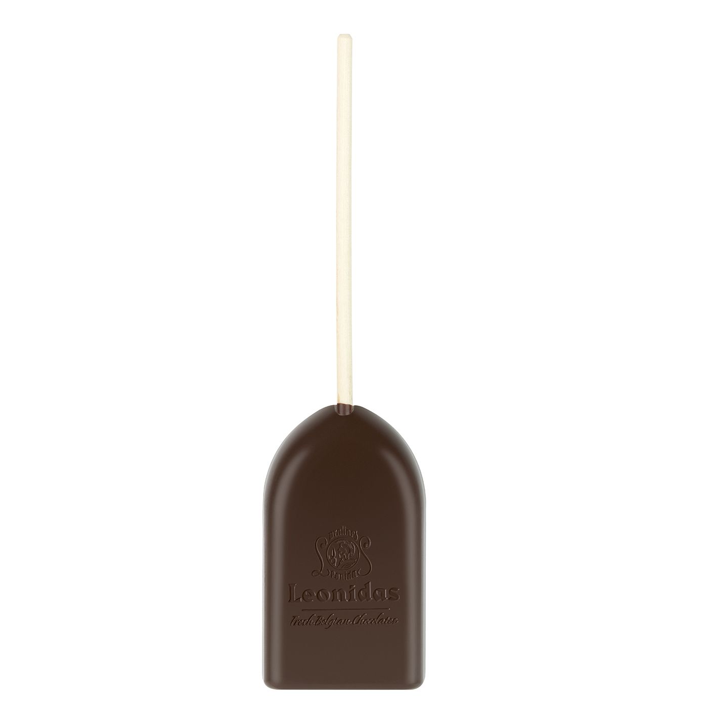 ¡Piruleta de chocolate oscuro, para masticar o disolver en tazón de leche ¡Piruleta de chocolate oscuro, para masticar o disolver en tazón de leche