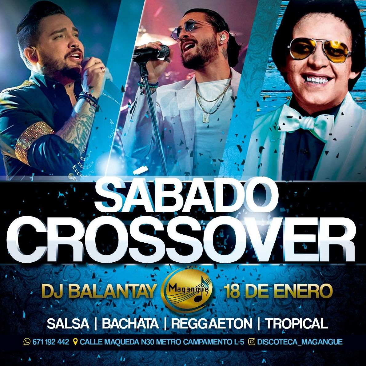 SABADO CROSSOVER : Sala y actuaciones de Magangue SABADO CROSSOVER : Sala y actuaciones de Magangue