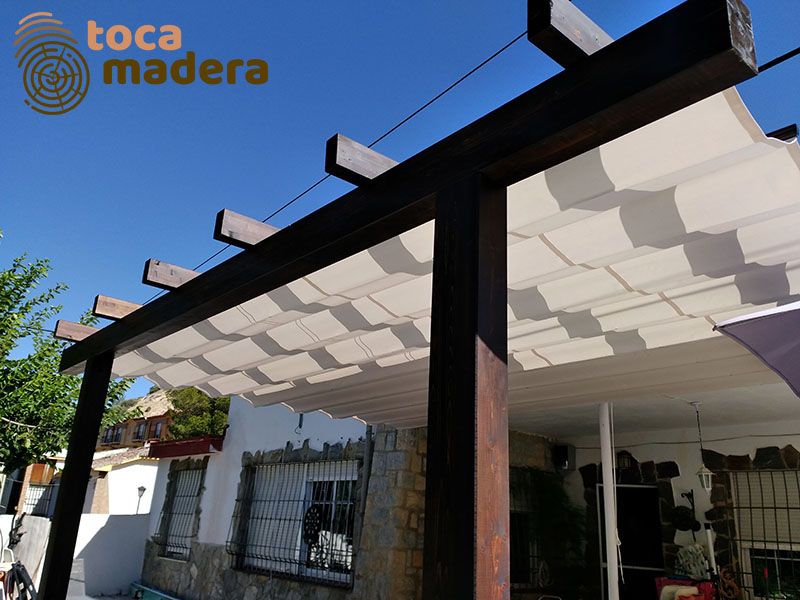 Pérgolas con toldo: Productos y materiales de Toca Madera Pérgolas con toldo: Productos y materiales de Toca Madera