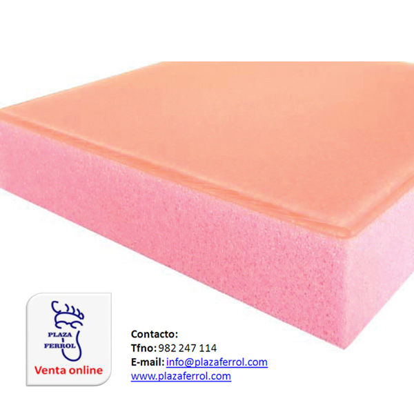 Cojín viscoelástico gel: detalle. Cojín viscoelástico gel: detalle.
