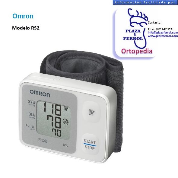 Medidor de la tensión arterial en muñeca RS2 de Omron Medidor de la tensión arterial en muñeca RS2 de Omron