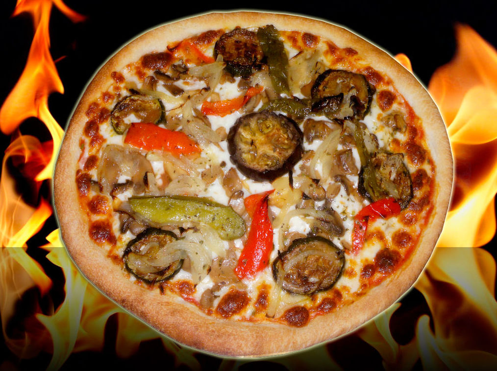 Pizza barbacoa vegetal Pizza barbacoa vegetal