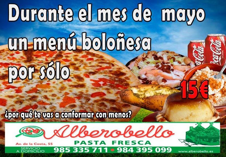 Menu boloñesa Menu boloñesa