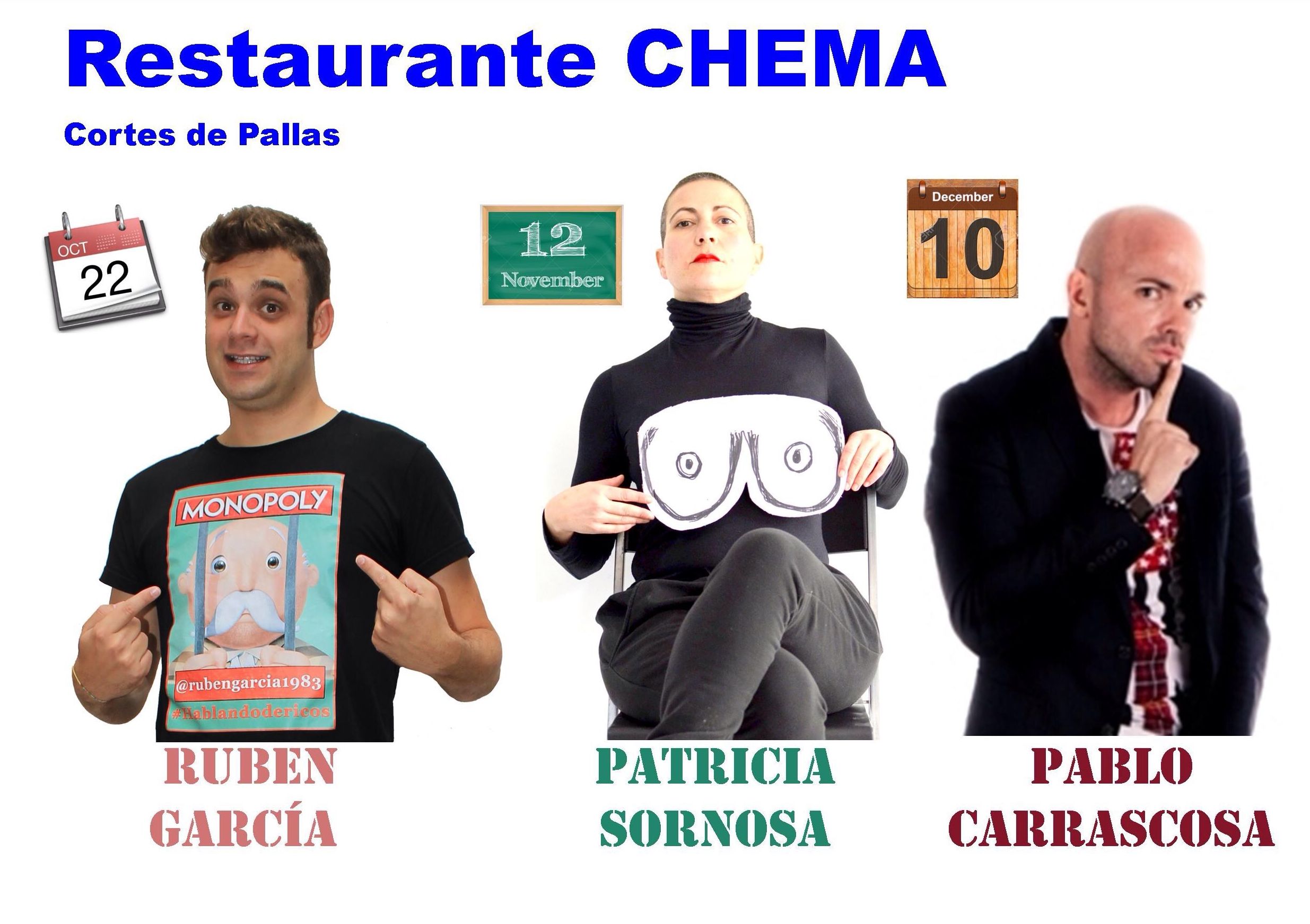 Noches de monólogo: Comidas y habitaciones de Hostal Restaurante Chema Noches de monólogo: Comidas y habitaciones de Hostal Restaurante Chema