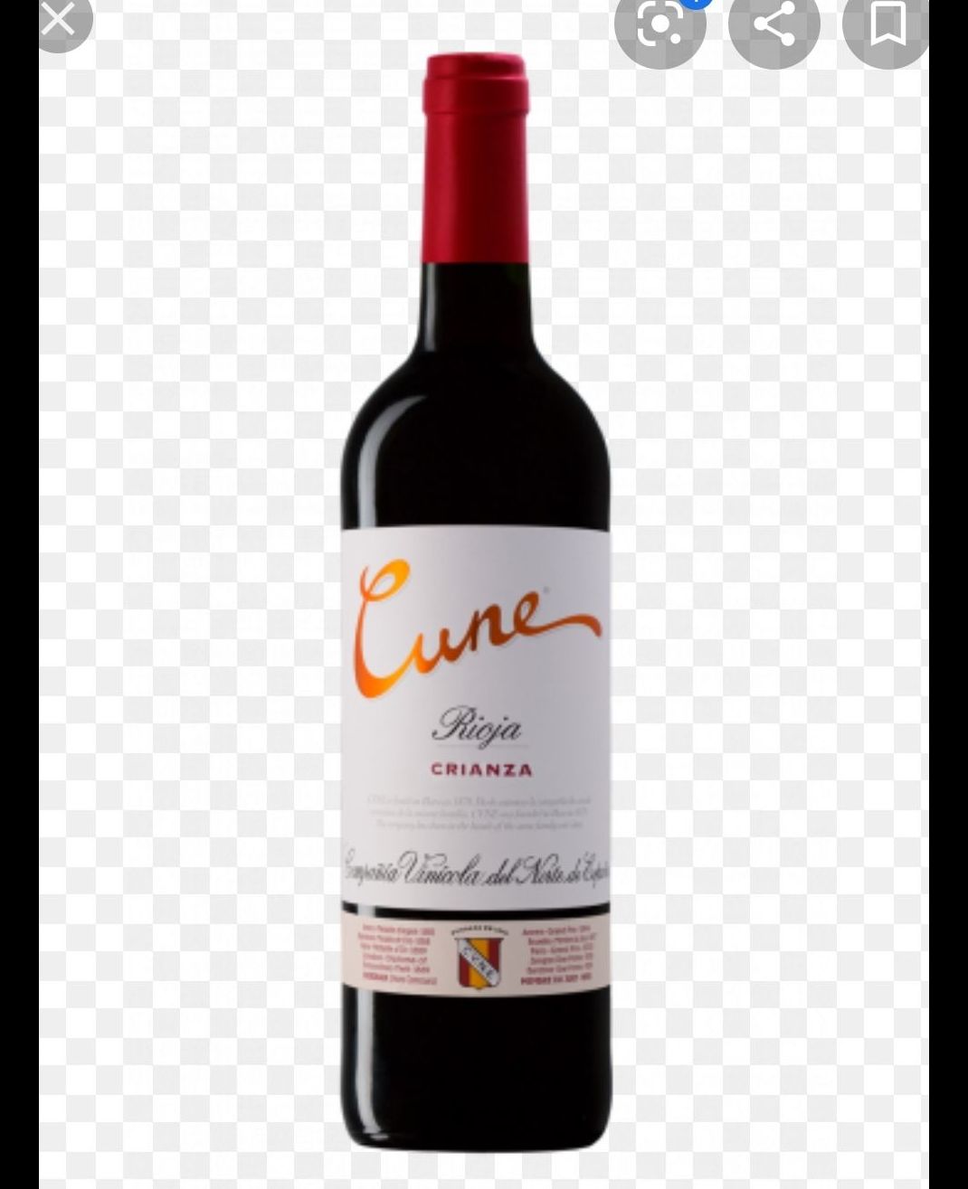 Vinos: Cune tinto (Rioja): Carta y menús de Yoshino Vinos: Cune tinto (Rioja): Carta y menús de Yoshino