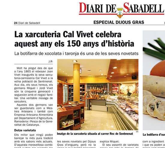Aquest Any Carnesseria Xarcutería Cal Vivet celebra su 150 Aniversari: Catálogo de Carnisseria-Xarcuteria Cal Vivet Aquest Any Carnesseria Xarcutería Cal Vivet celebra su 150 Aniversari: Catálogo de Carnisseria-Xarcuteria Cal Vivet