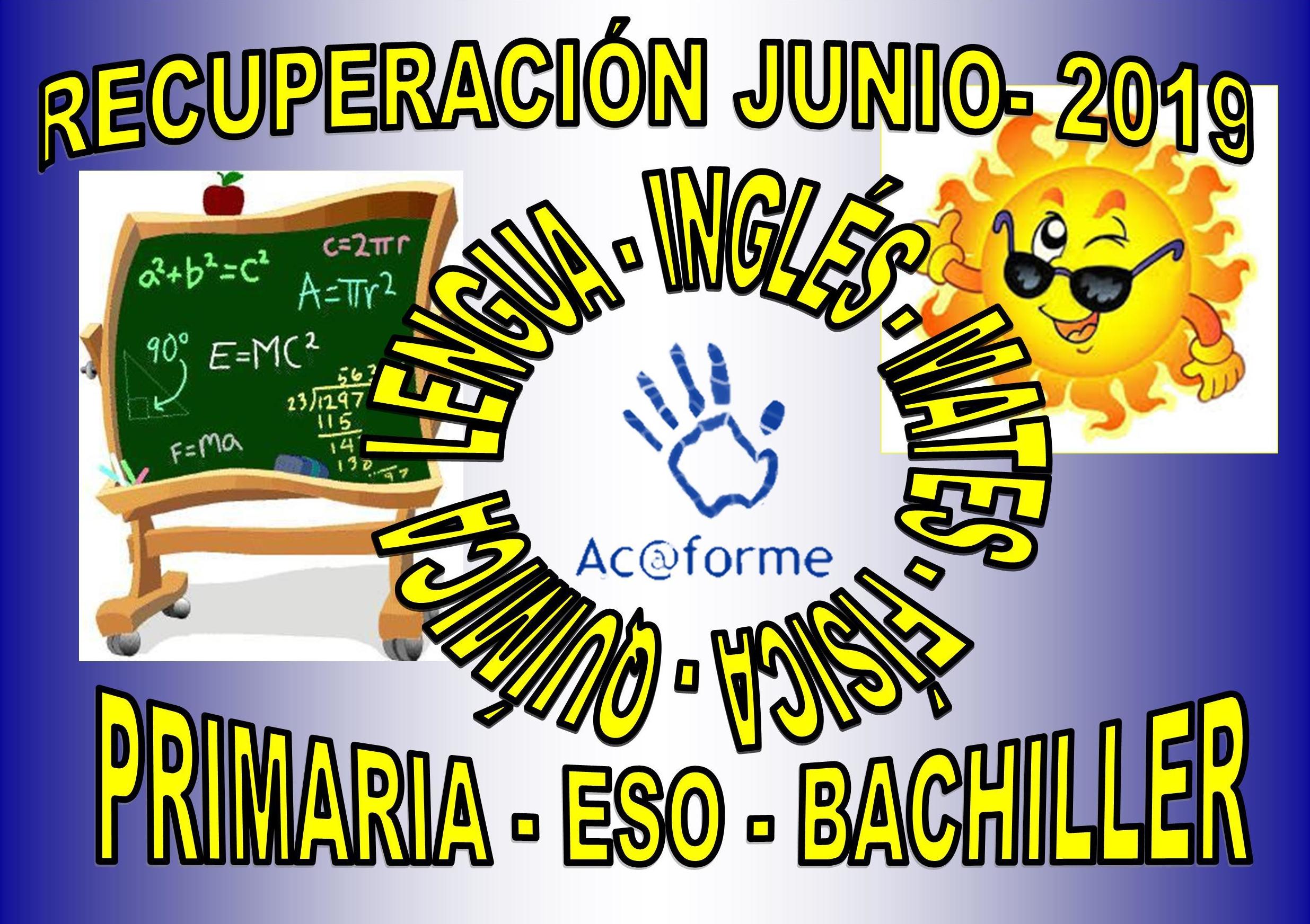 EXÁMENES DE JUNIO : Formación de Acaforme EXÁMENES DE JUNIO : Formación de Acaforme
