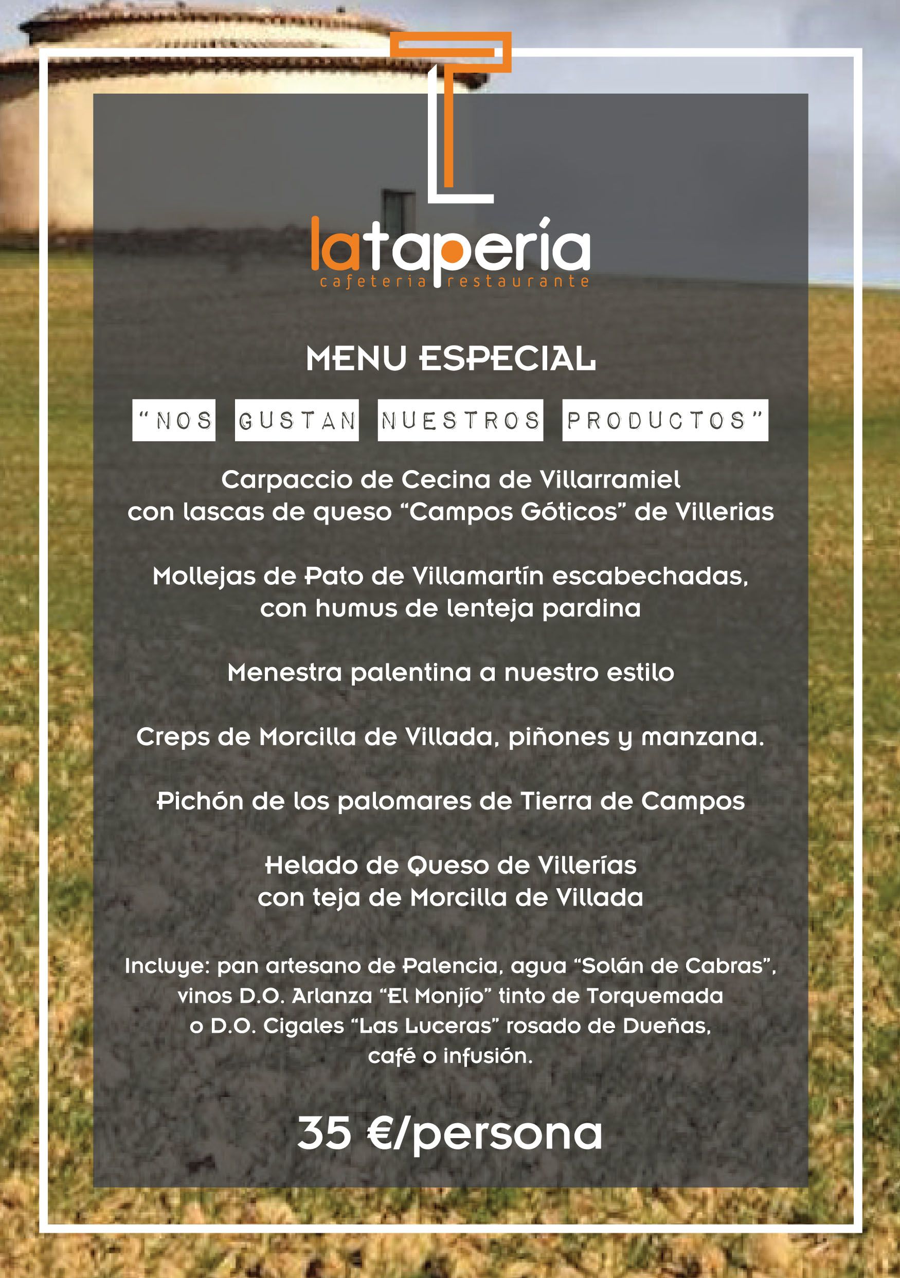 Menú especial. Nos gustan nuestros productos: Especialidades de La Tapería del 10 Menú especial. Nos gustan nuestros productos: Especialidades de La Tapería del 10