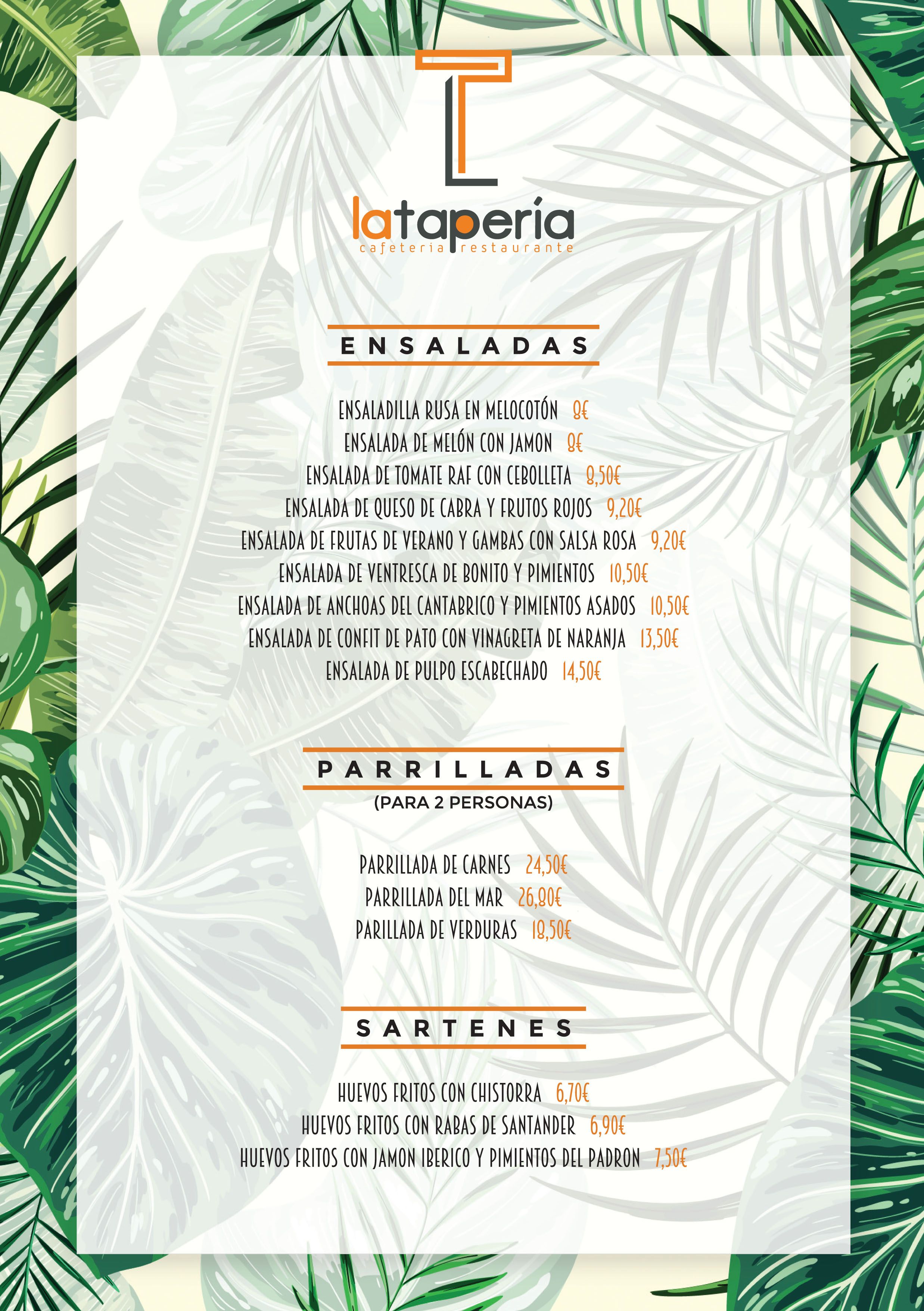 Nuestra carta y nuestros productos: Especialidades de La Tapería del 10 Nuestra carta y nuestros productos: Especialidades de La Tapería del 10