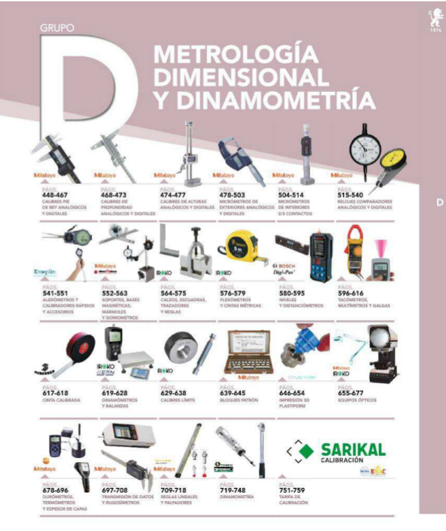 Metrología dimensional y dinamometría: Productos de Sumaser Metrología dimensional y dinamometría: Productos de Sumaser