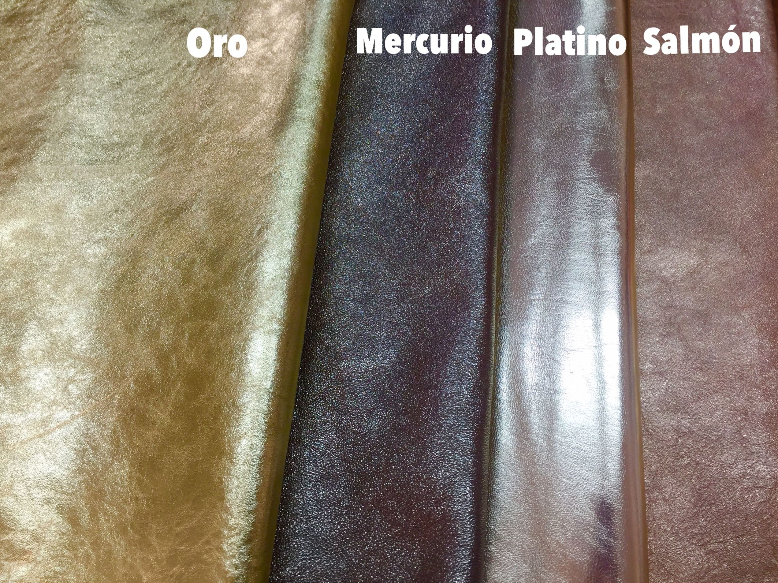 Laminados colores Oro, Mercurio, Platino y Salmón Laminados colores Oro, Mercurio, Platino y Salmón