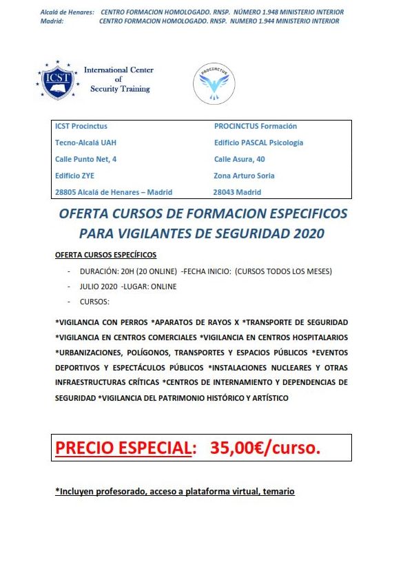 OFERTA CURSOS ESPECÍFICOS OFERTA CURSOS ESPECÍFICOS