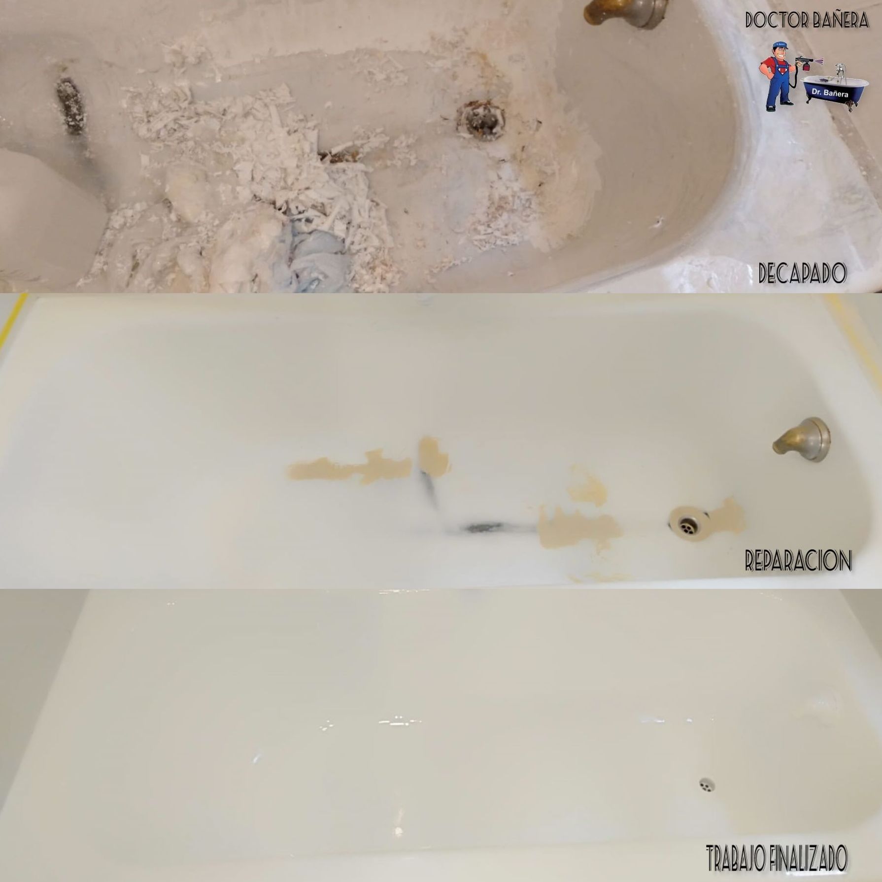 Trabajos de decapado: de Doctor Bañera Reparación y Esmaltado Trabajos de decapado: de Doctor Bañera Reparación y Esmaltado