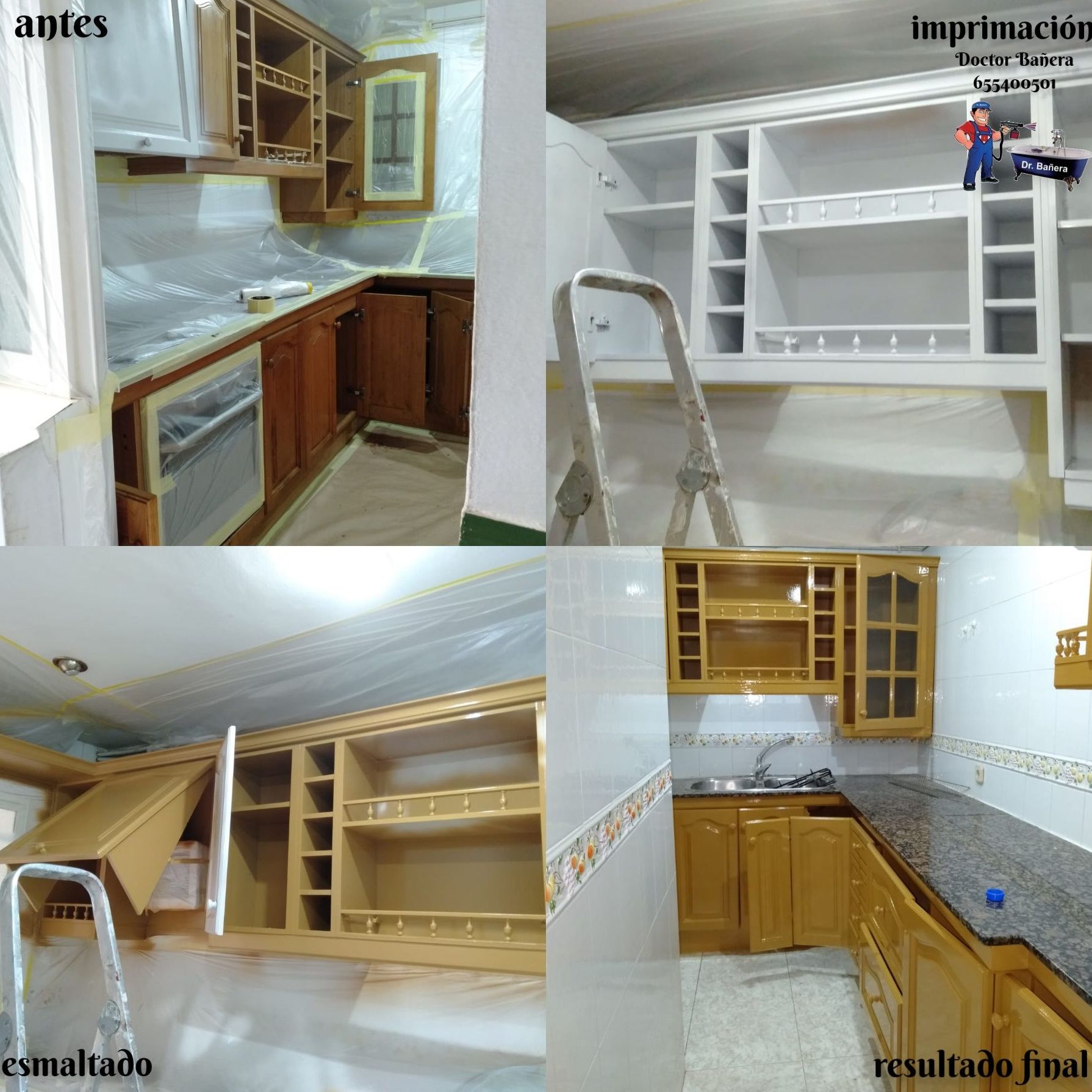 Fotos de esmaltado de muebles de cocina: de Doctor Bañera Reparación y Esmaltado Fotos de esmaltado de muebles de cocina: de Doctor Bañera Reparación y Esmaltado