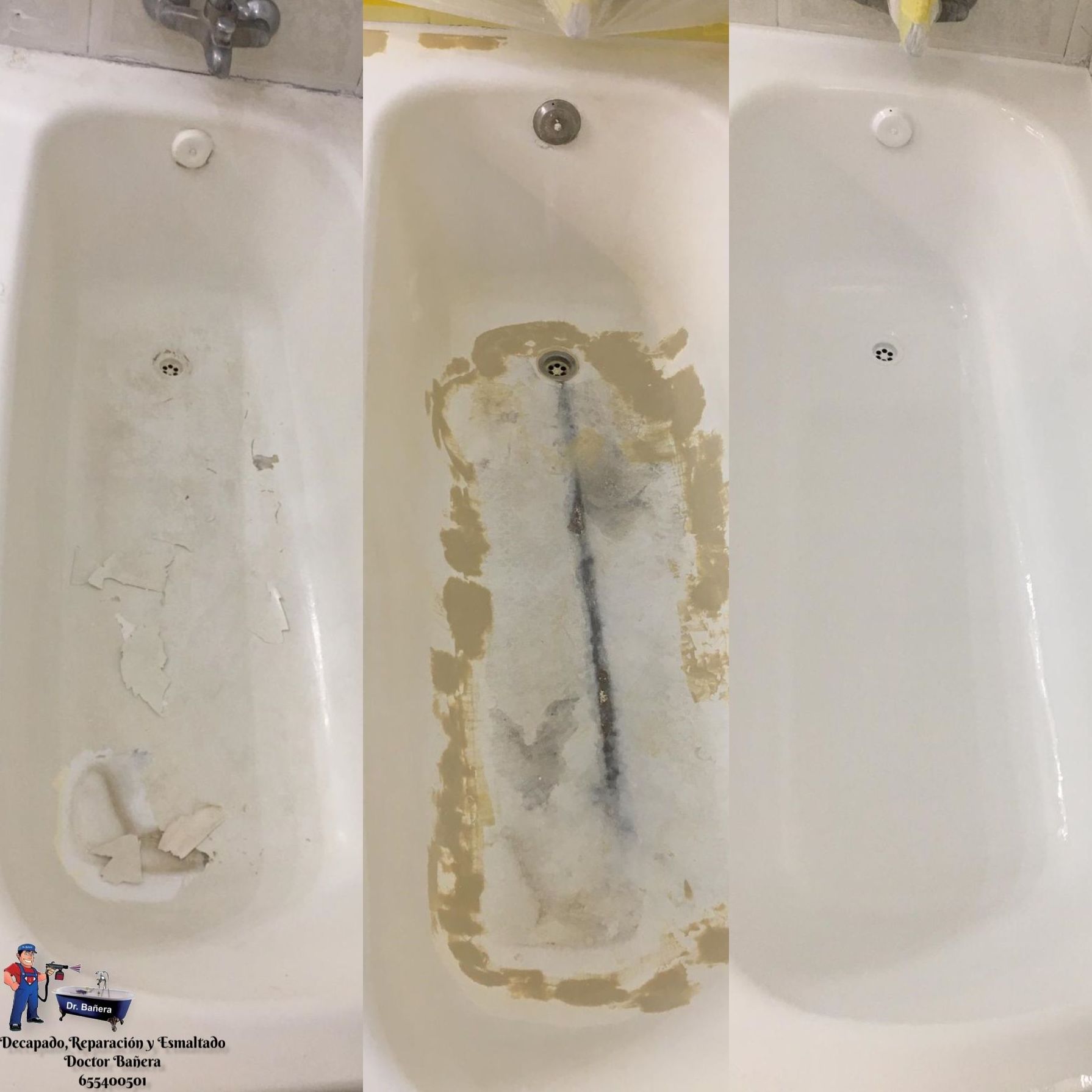 Trabajos de decapado: de Doctor Bañera Reparación y Esmaltado Trabajos de decapado: de Doctor Bañera Reparación y Esmaltado