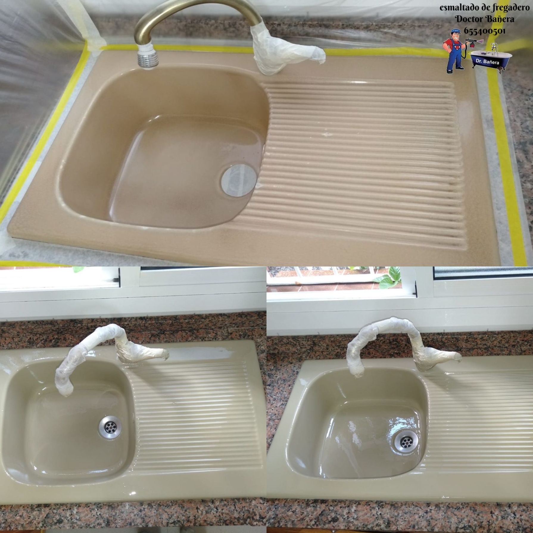 Esmaltado de lavamanos y fregaderos: de Doctor Bañera Reparación y Esmaltado Esmaltado de lavamanos y fregaderos: de Doctor Bañera Reparación y Esmaltado