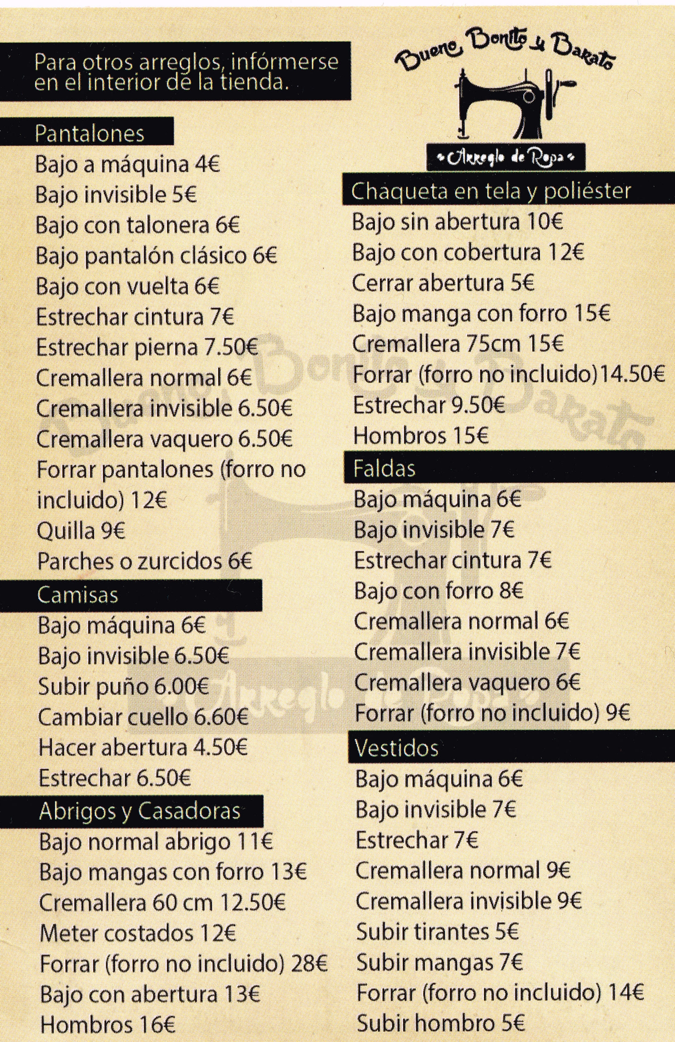 Arreglo de ropa Carabanchel Arreglo de ropa Carabanchel