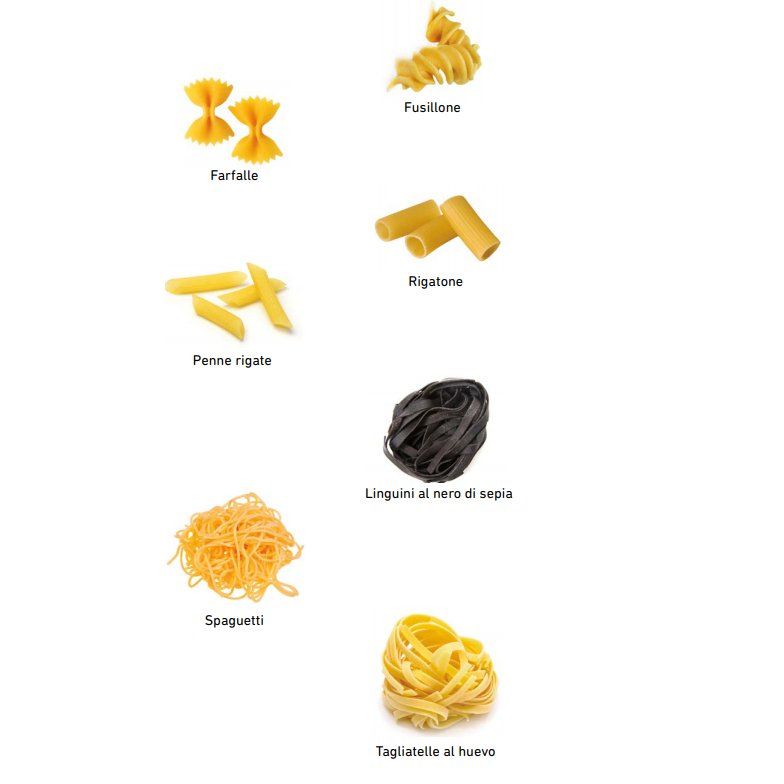 Pasta di grano duro y pasta fresca Pasta di grano duro y pasta fresca