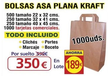 BOLSA ASA PLANA KRAFT 1000 UNDS: TIENDA ON LINE de Seriprint BOLSA ASA PLANA KRAFT 1000 UNDS: TIENDA ON LINE de Seriprint