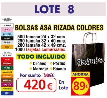 BOLSA ASA RIZADA COLORES 950 UNDS: TIENDA ON LINE de Seriprint BOLSA ASA RIZADA COLORES 950 UNDS: TIENDA ON LINE de Seriprint