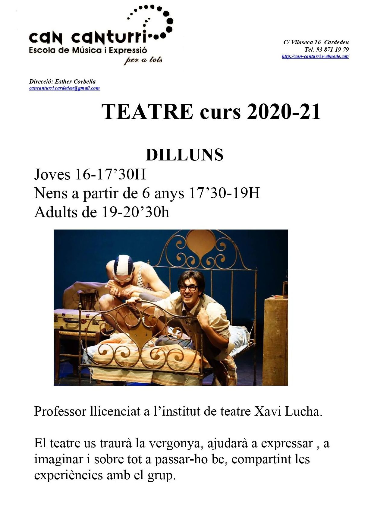 TEATRE nens, adolescents i adults: Escuela de música i Expresión de Can Canturri TEATRE nens, adolescents i adults: Escuela de música i Expresión de Can Canturri