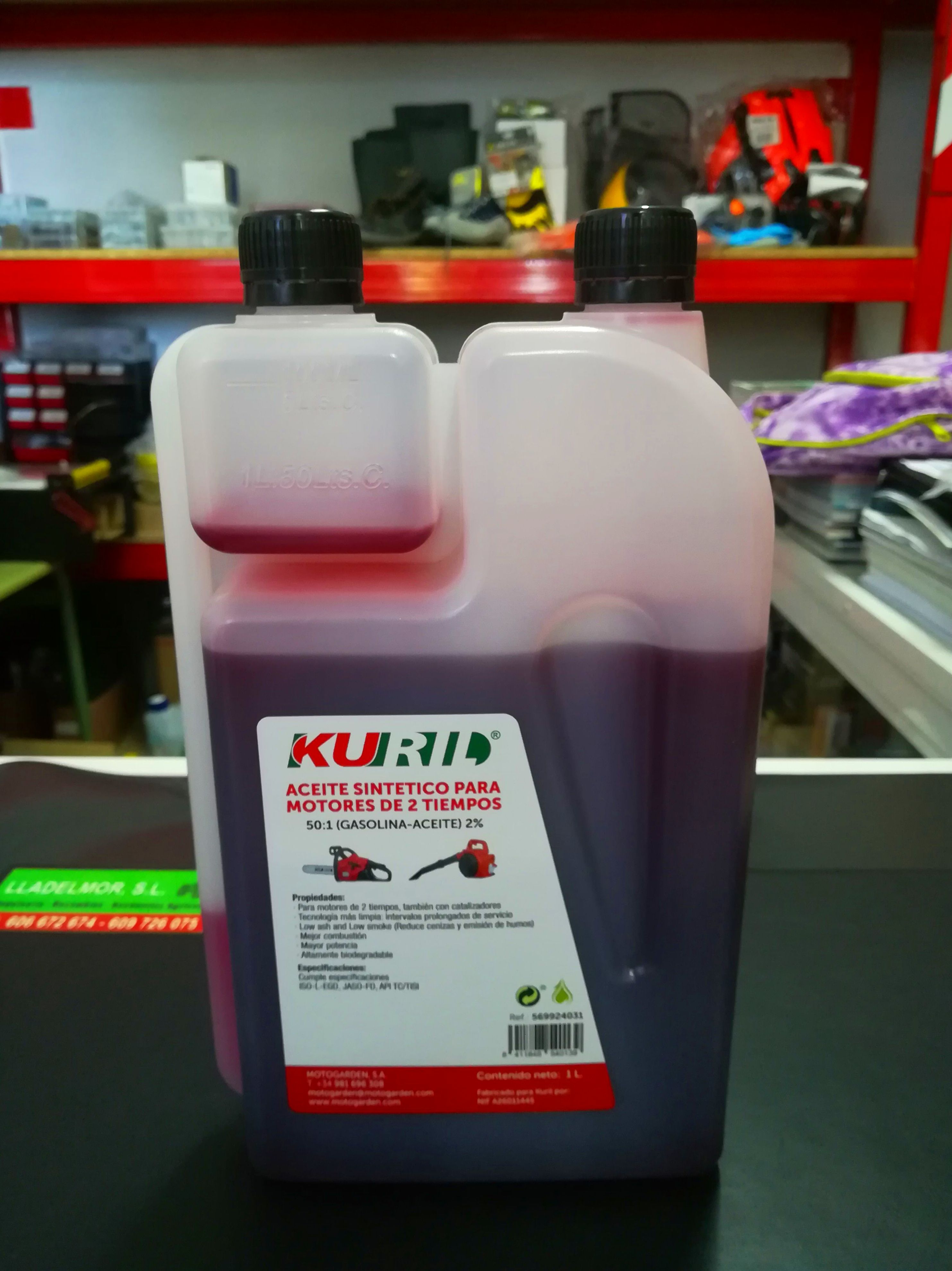 Aceite Sintético para Motores de 2 Tiempos Kuril (Envase 1 Litro) Aceite Sintético para Motores de 2 Tiempos Kuril (Envase 1 Litro)