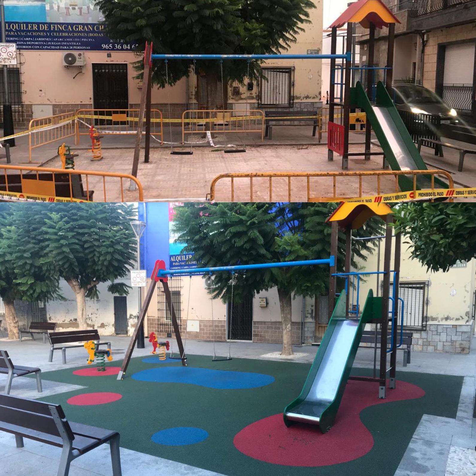 Parque Infantil renovación, Cox, Alicante, Flama Levante. Parque Infantil renovación, Cox, Alicante, Flama Levante.