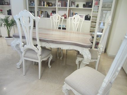 Restauración: Mesa madera restaurada y patinada en 2 tonos: Catálogo de Ste Odile Decoración Restauración: Mesa madera restaurada y patinada en 2 tonos: Catálogo de Ste Odile Decoración