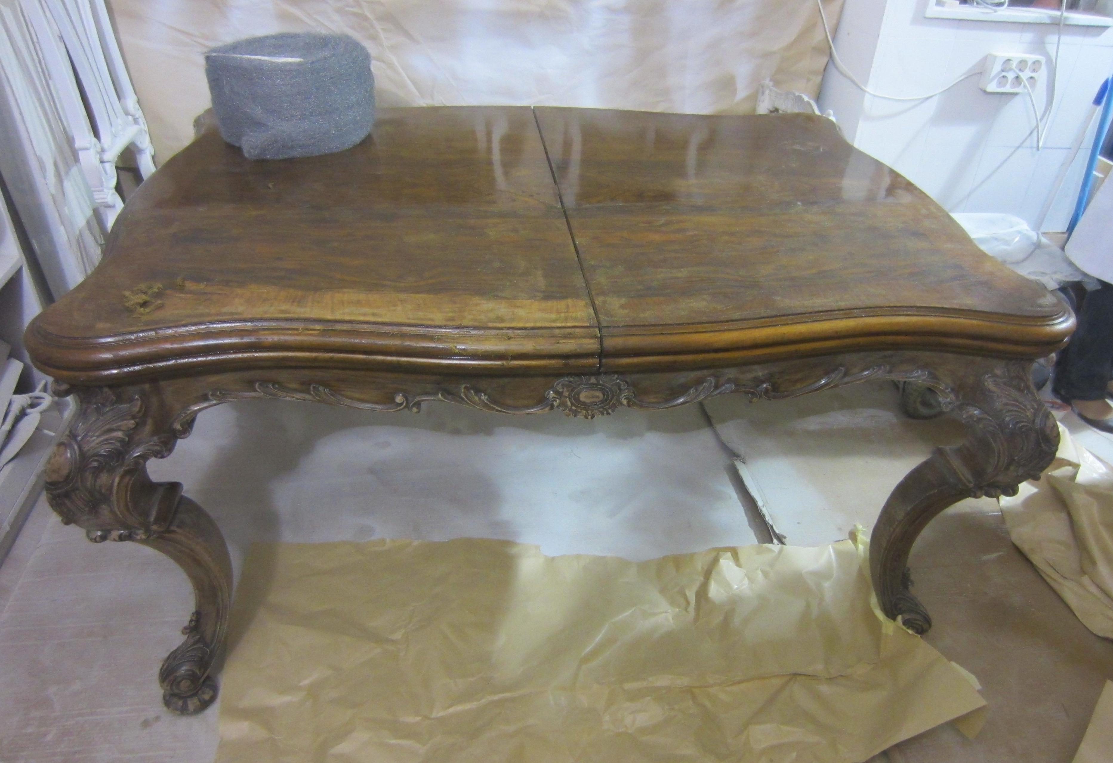 Restauración: Mesa madera restaurada y patinada en 2 tonos: Catálogo de Ste Odile Decoración Restauración: Mesa madera restaurada y patinada en 2 tonos: Catálogo de Ste Odile Decoración