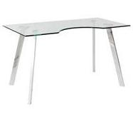 Mesa escritorio en cristal y acero: Catálogo de Ste Odile Decoración Mesa escritorio en cristal y acero: Catálogo de Ste Odile Decoración